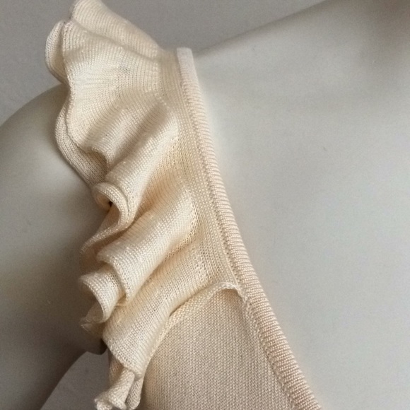 Lauren Ralph Lauren silk knit shell with ruffles - Picture 5 of 8